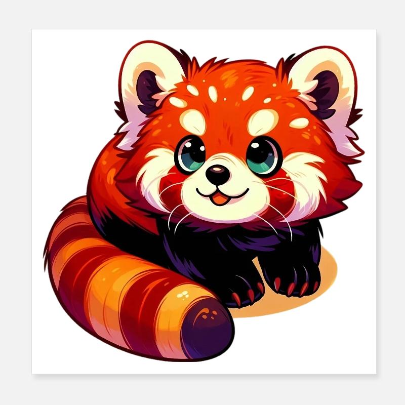 Red panda Poster 8" x 8" (20x20 cm)