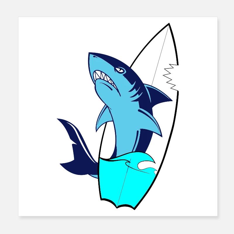 Surfboard Poster 8" x 8" (20x20 cm)