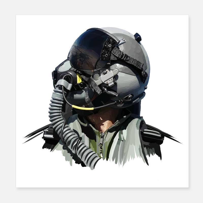 Pilote de jet Poster 20 x 20 cm