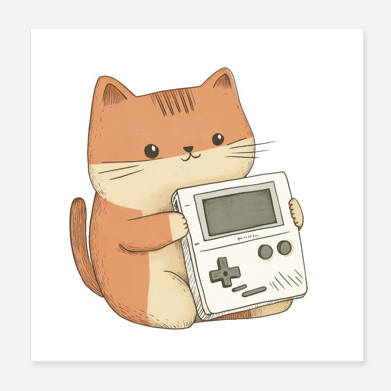 Geek-Katze Poster 20x20 cm