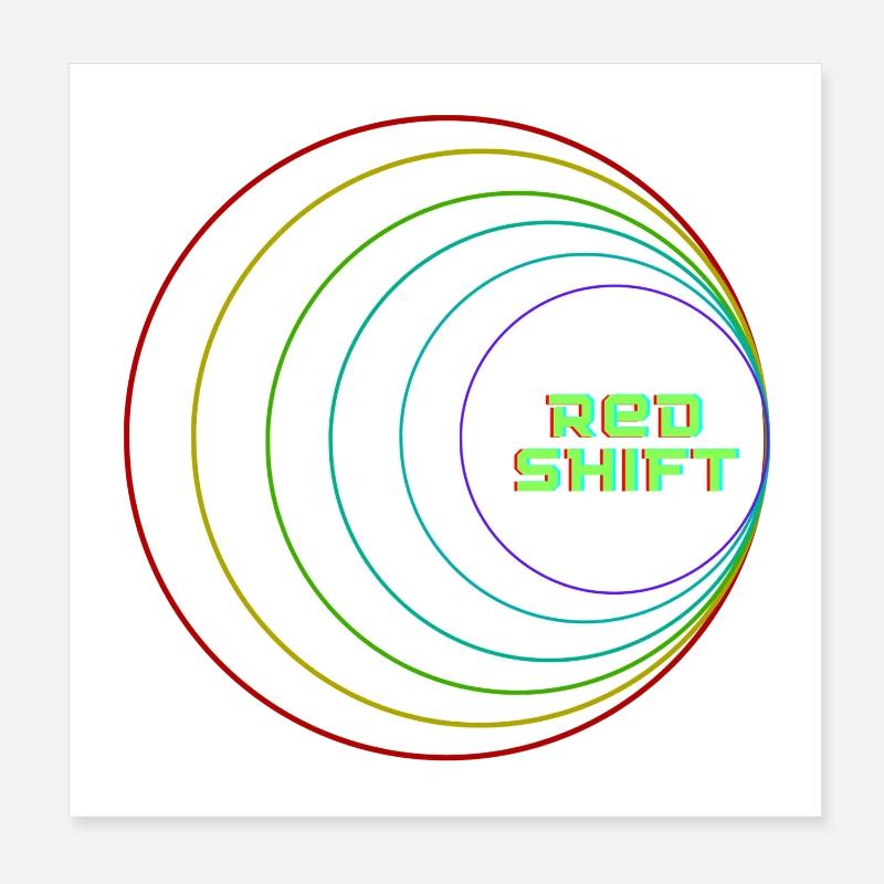 Red Shift Poster 8" x 8" (20x20 cm)