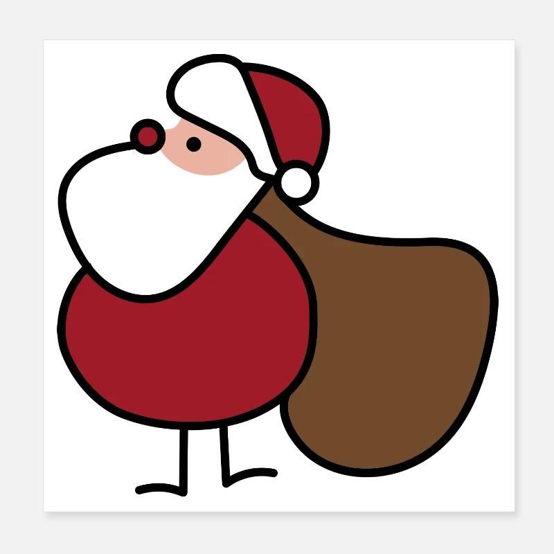 Weihnachtsmann Poster 20x20 cm
