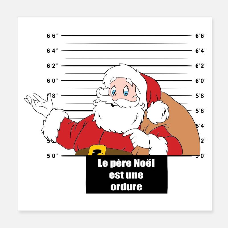 Der Weihnachtsmann ist ein Stück Müll Poster 20x20 cm