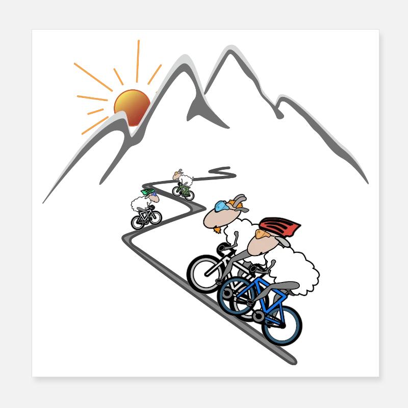 Cykling Poster 20x20 cm