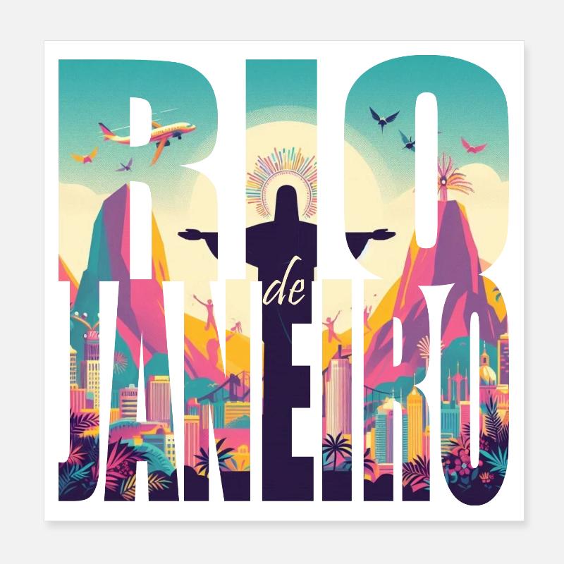 RIO CARNIVAL Poster 8" x 8" (20x20 cm)