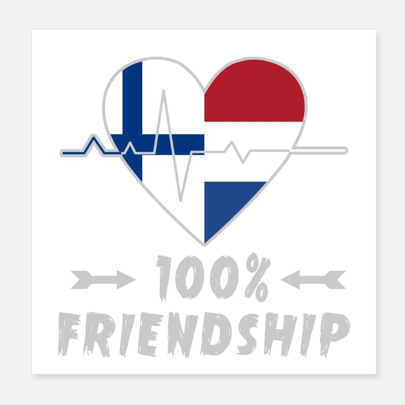 La Finlande et les Pays-Bas : amitié à 100 % Poster 20 x 20 cm