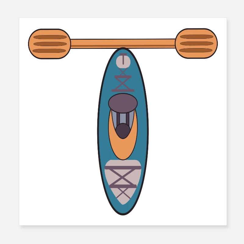 LETTER T - KAYAK Poster 8" x 8" (20x20 cm)