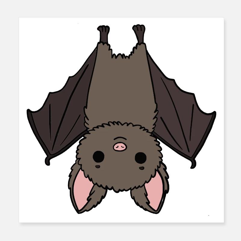 Bat Poster 8" x 8" (20x20 cm)