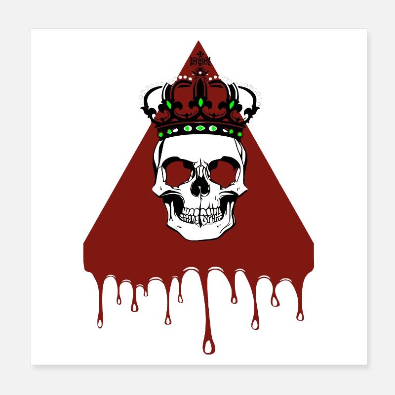 Skull Poster 8" x 8" (20x20 cm)