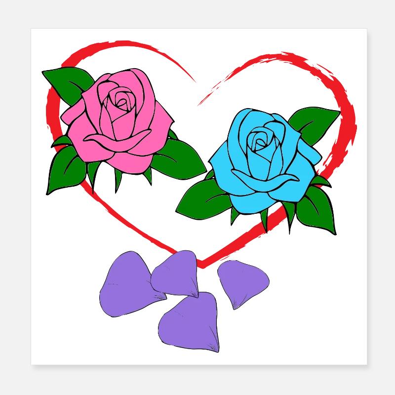 Valentinstag Poster 20x20 cm