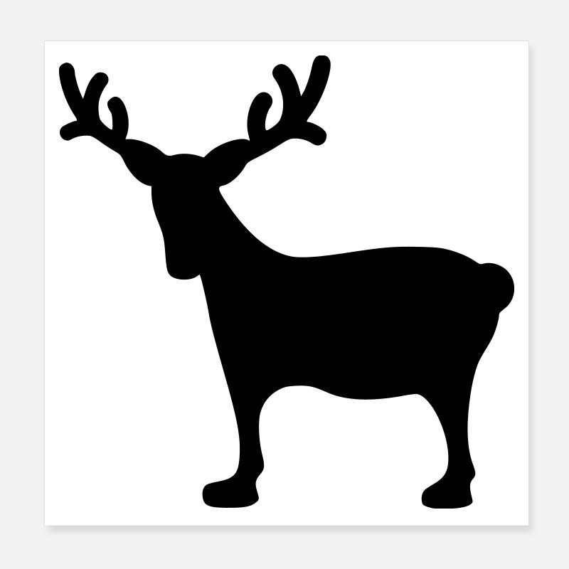 Renne Noël3 Poster 20 x 20 cm
