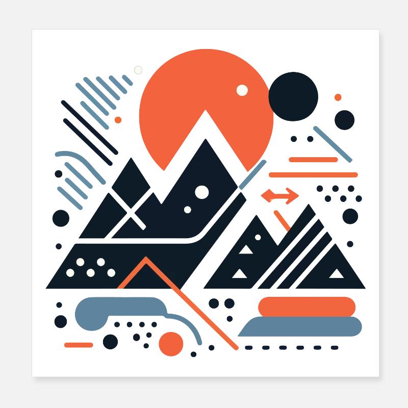 Montagnes Poster 20 x 20 cm