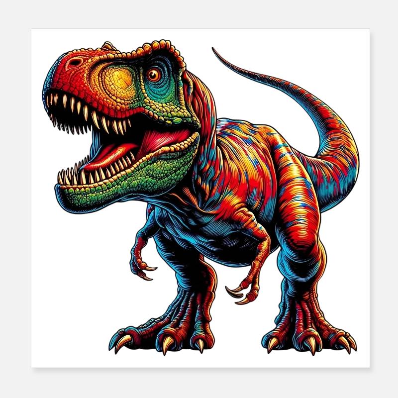 Dinosaure Poster 20 x 20 cm