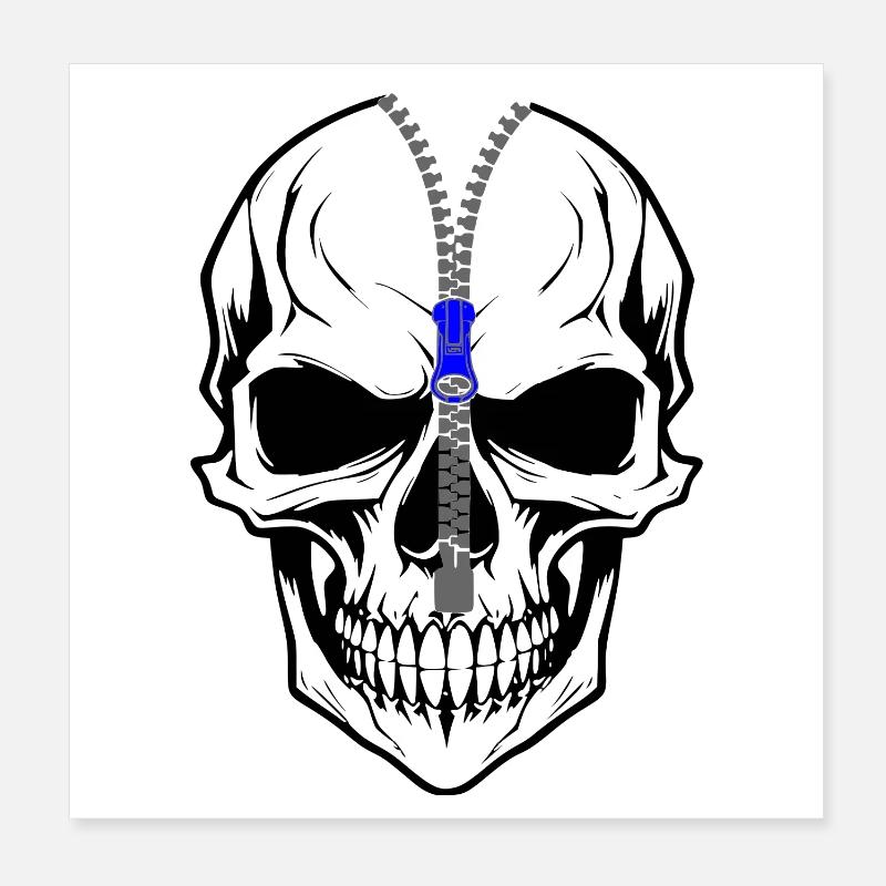 Schädel Poster 20x20 cm