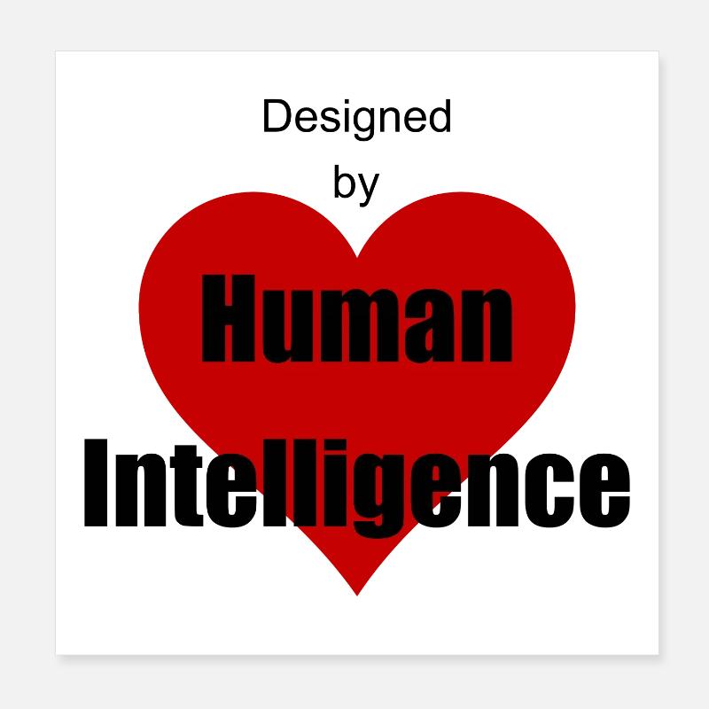 human intelligence Poster 20 x 20 cm