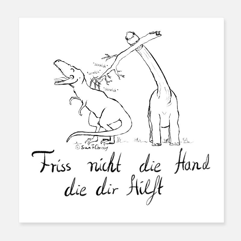 Don't bite and don't eat! Poster 8" x 8" (20x20 cm)