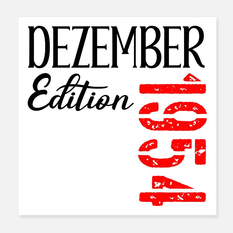 72. GEBURTSTAG DEZEMBER 1954 Poster 20x20 cm