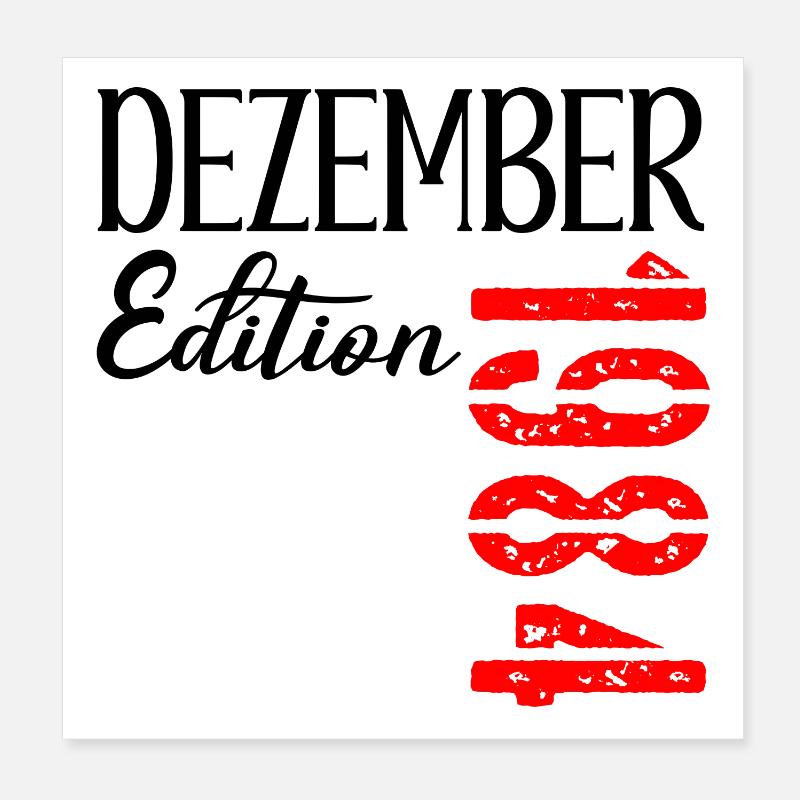 42. GEBURTSTAG DEZEMBER 1984 Poster 20x20 cm