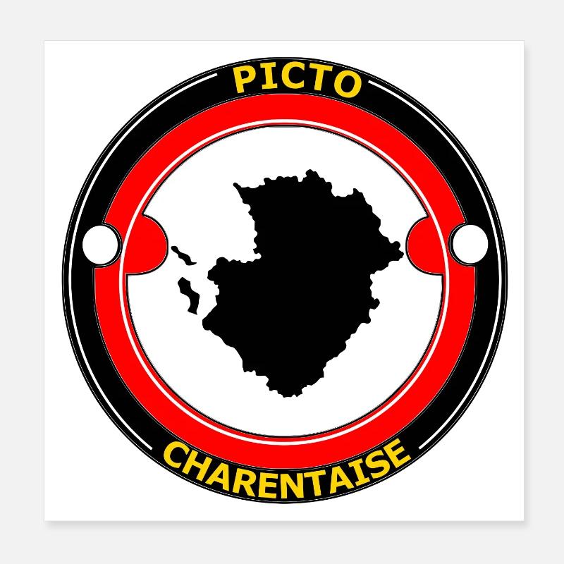 Piktogramm Charentaise Poster 20x20 cm
