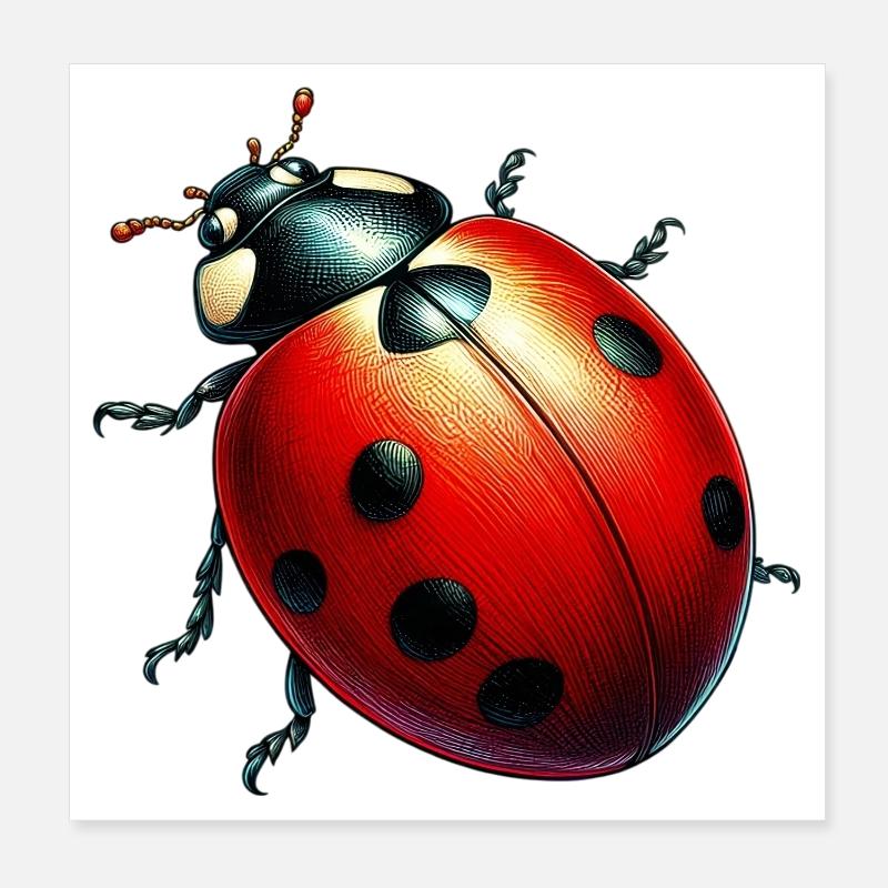 Marienkäfer Poster 20x20 cm