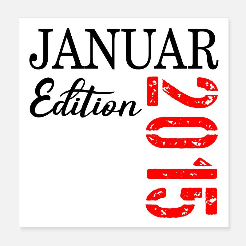 12. Geburtstag Januar 2015 Poster 20x20 cm