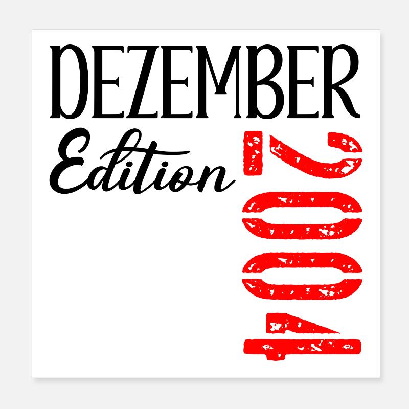 22. GEBURTSTAG DEZEMBER 2004 Poster 20x20 cm