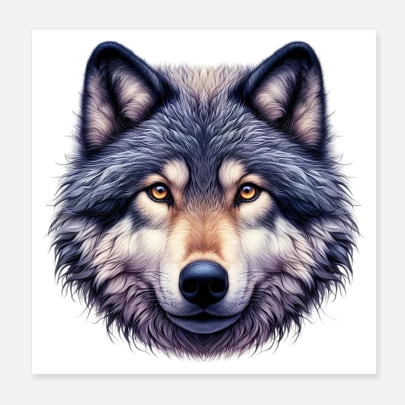 Wolf Poster 20x20 cm