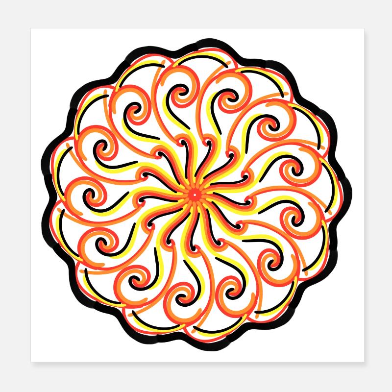 Mandala Poster 20 x 20 cm