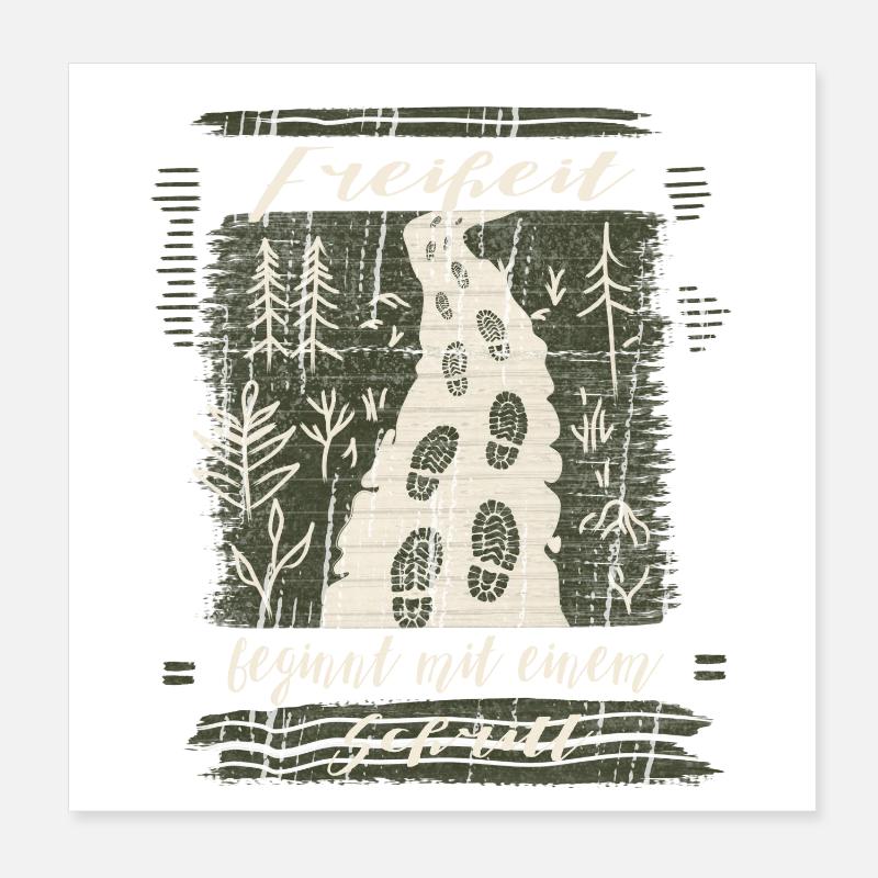 The path is created while walking – Wald Design Poster 8" x 8" (20x20 cm)