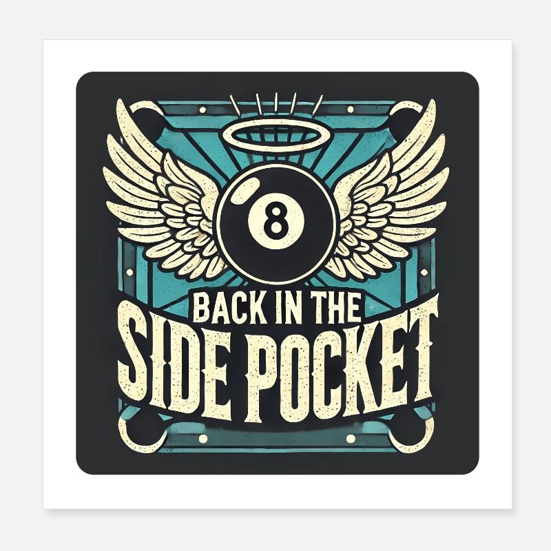 Design de billard Poster 20 x 20 cm