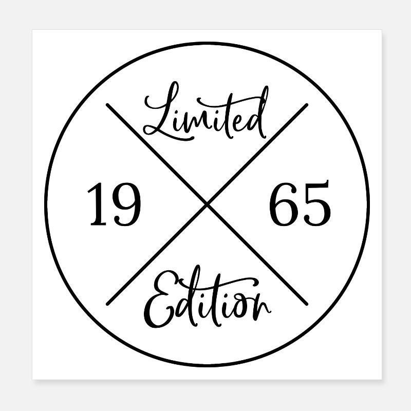 Edition limitée 1965 Poster 20 x 20 cm