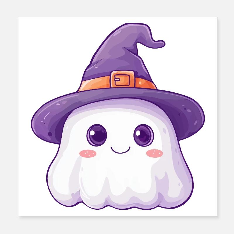 Fantôme mignon Poster 20 x 20 cm