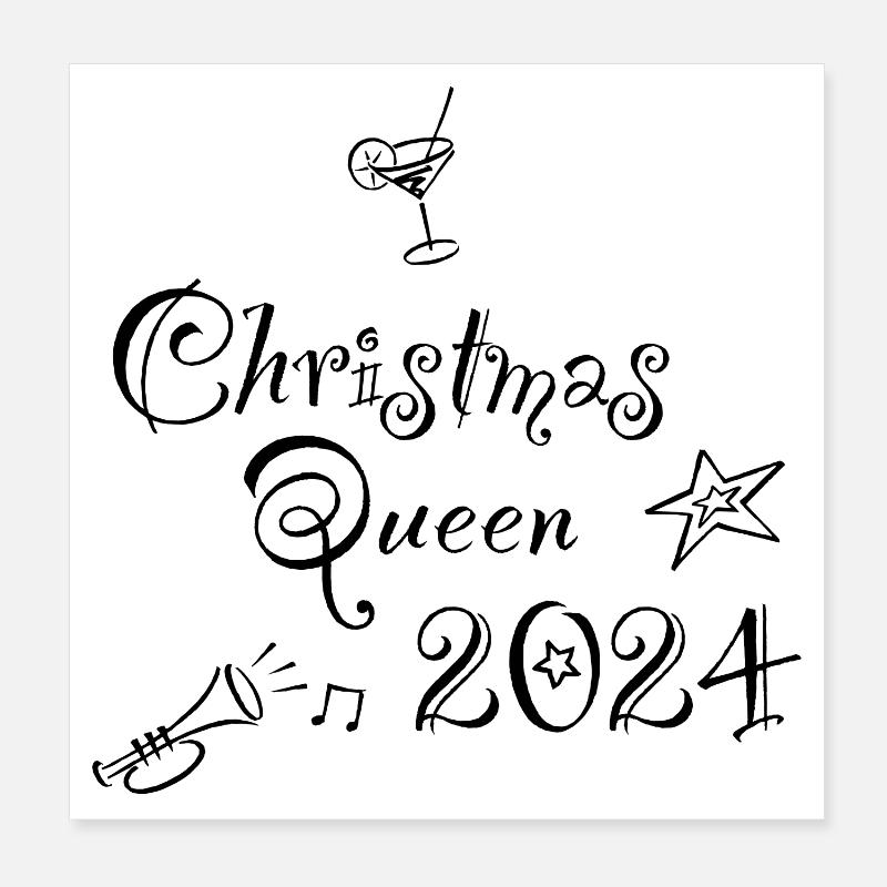 Juledronning 2024 Poster 20x20 cm
