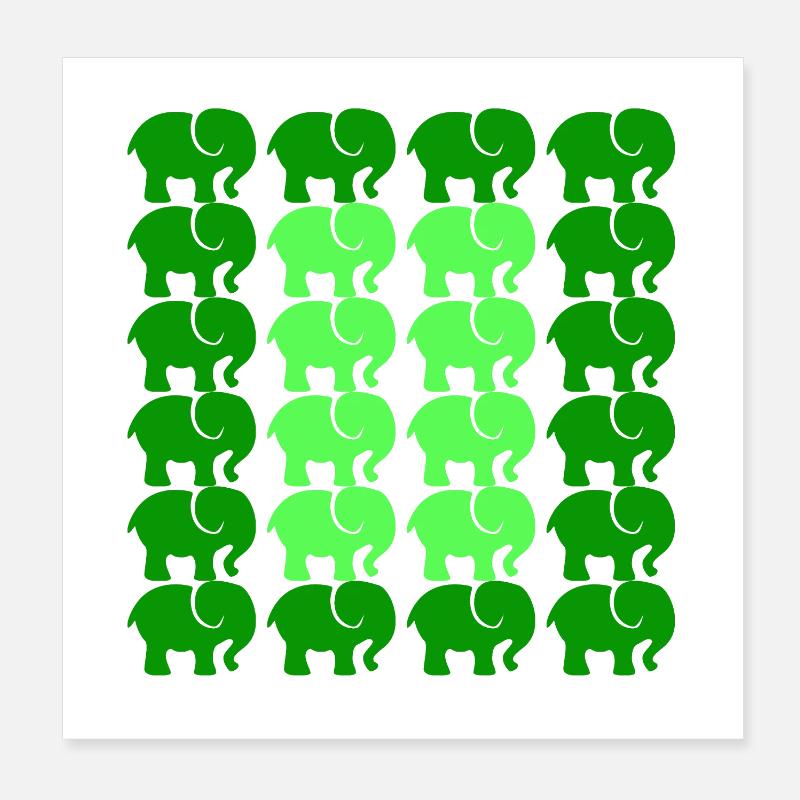 ÉLÉPHANT Poster 20 x 20 cm