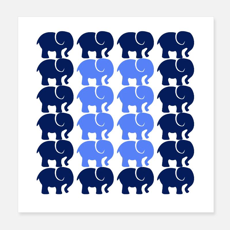 ÉLÉPHANT Poster 20 x 20 cm