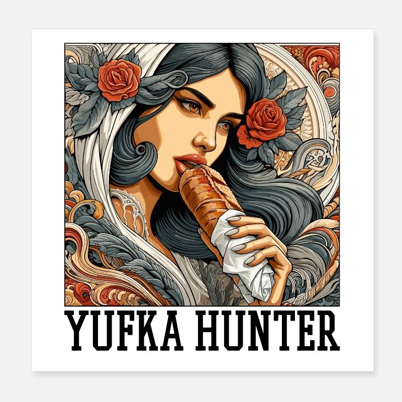 Yufka Hunter Kebab Gift Poster 8" x 8" (20x20 cm)