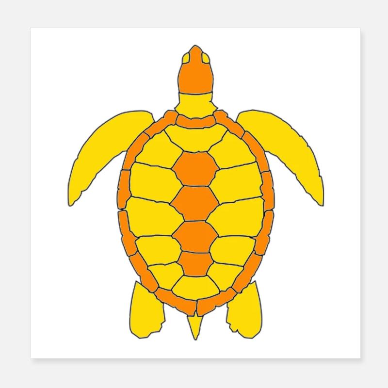 TURTLE Poster 20x20 cm