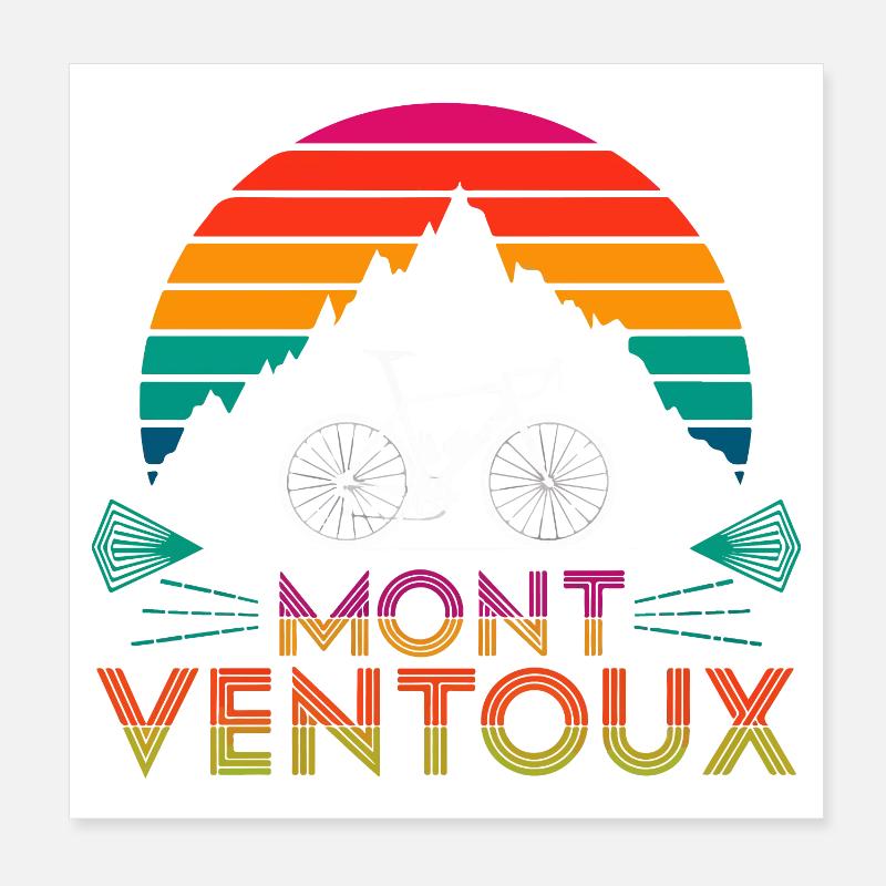 Montée du Mont Ventoux à vélo Poster 20 x 20 cm
