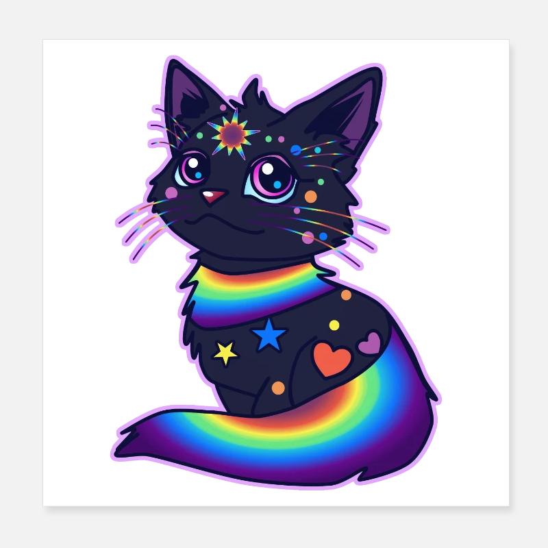 Pride Cat Poster 20x20 cm