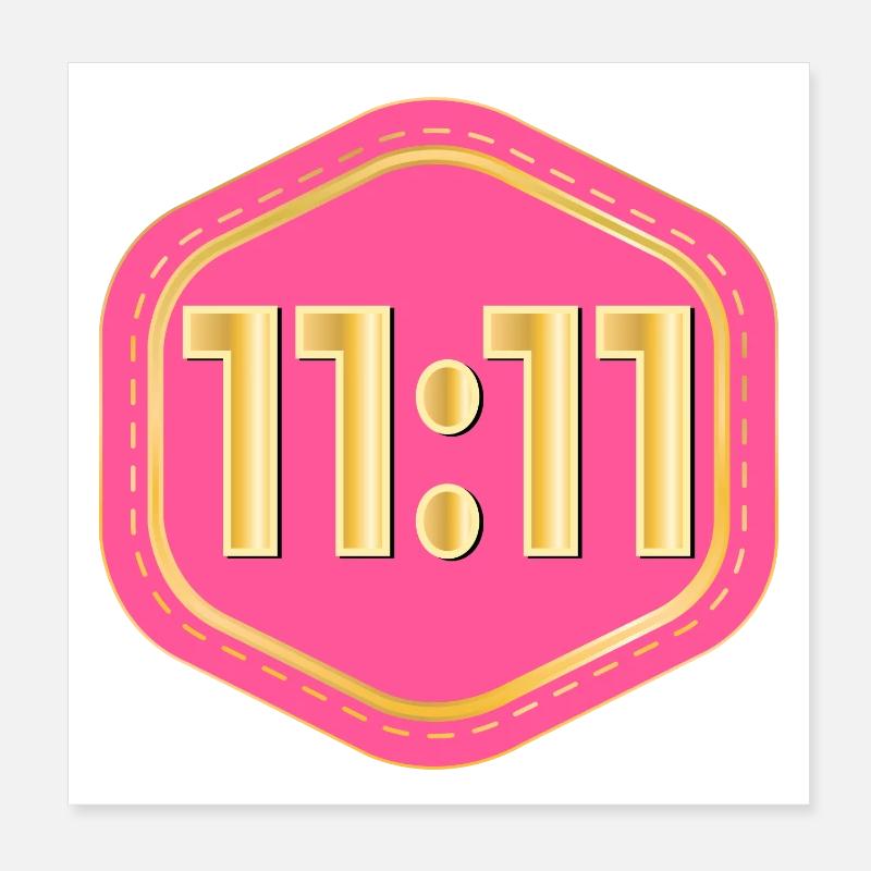 GLÜCKSZAHL ELF Poster 20x20 cm