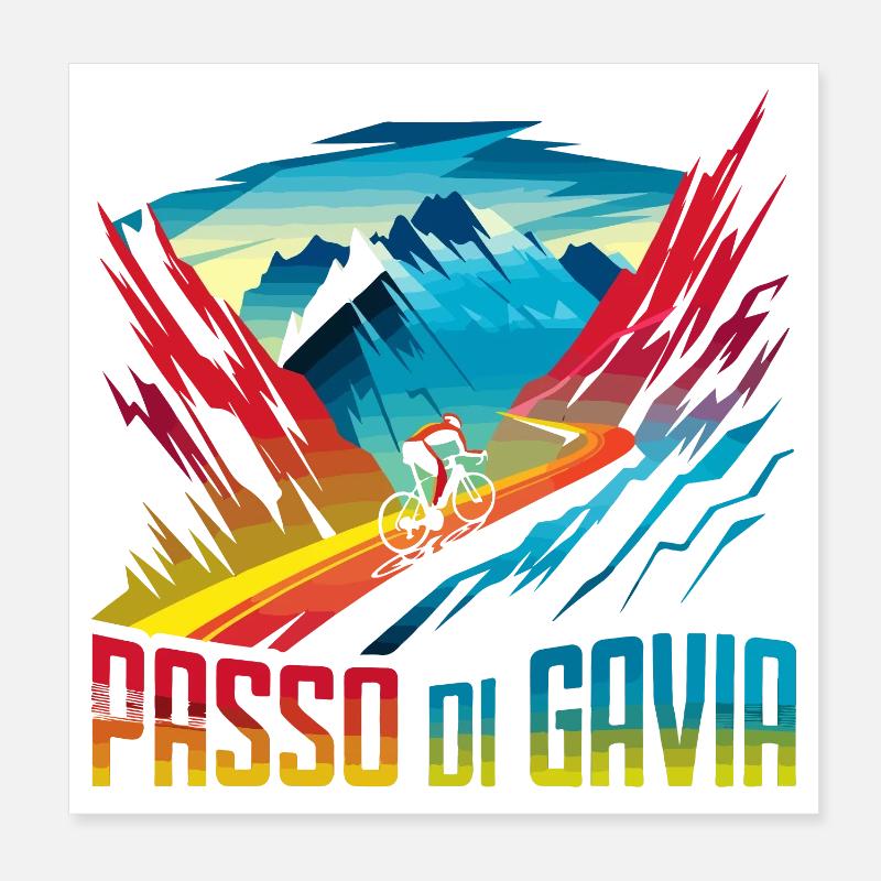 Gavia Pass - Legendary Ascent - Italy Poster 8" x 8" (20x20 cm)