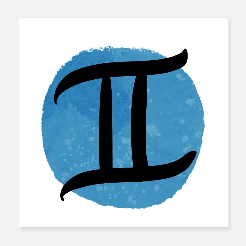 Sternzeichen Zwillinge Poster 20x20 cm