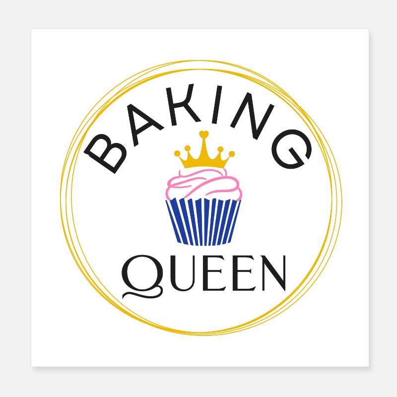 Baking Queen personalisierbar Poster 20x20 cm