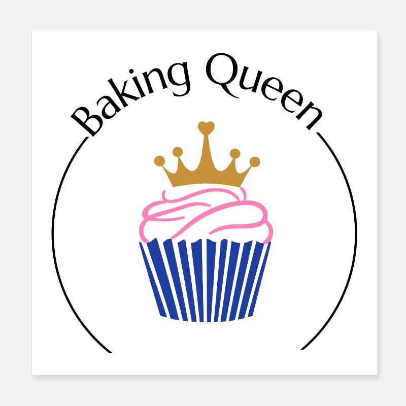 Baking Queen personalisierbar Poster 20x20 cm