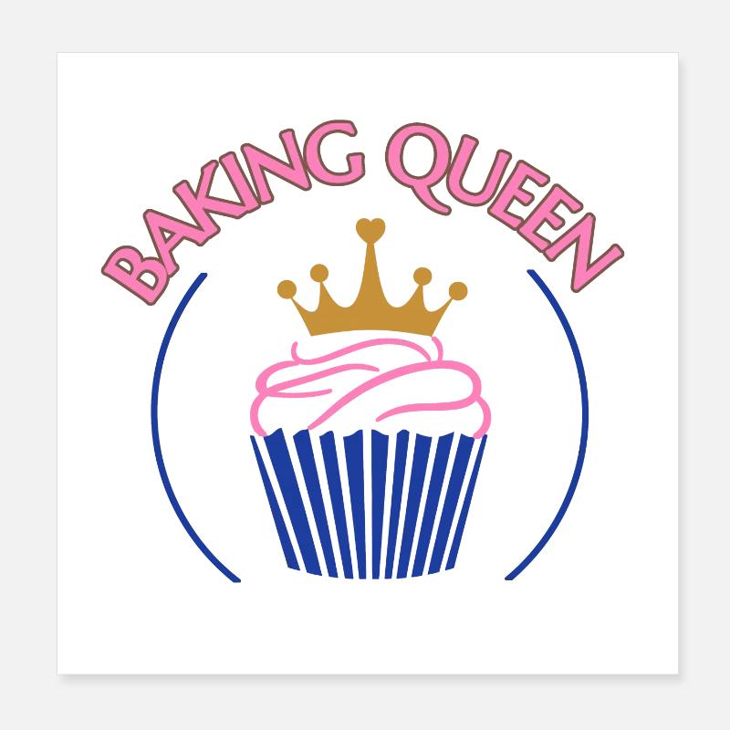 Baking Queen personalisierbar Poster 20x20 cm