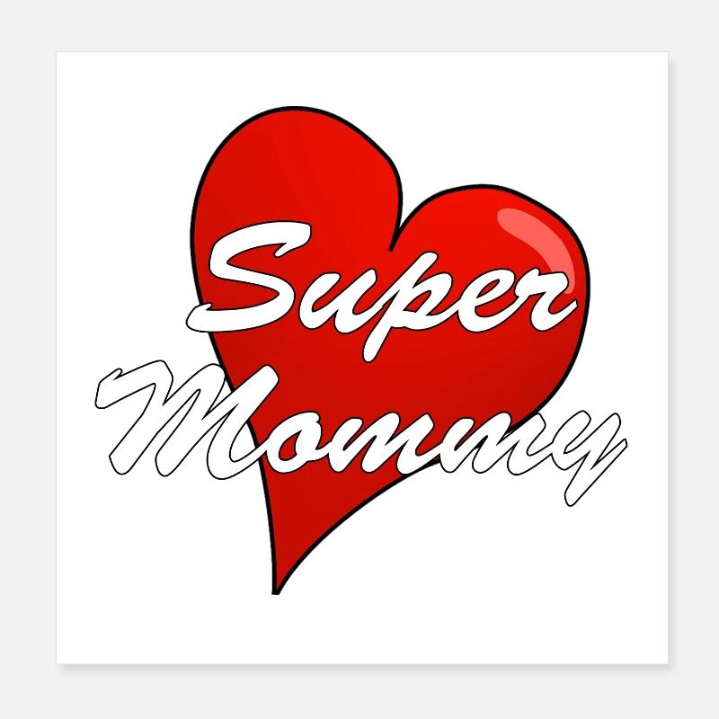 SUPER MAMAN Poster 20 x 20 cm