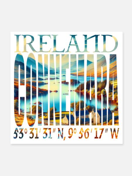 DIE CONNEMARA - Poster 20x20 cm - Weiß