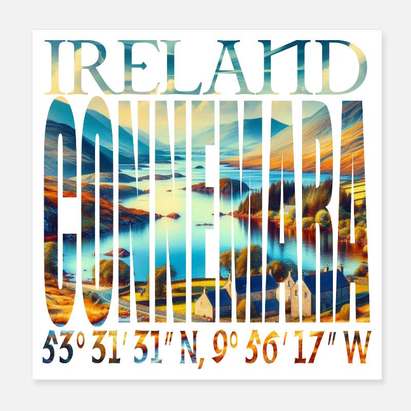 THE CONNEMARA Poster 8" x 8" (20x20 cm)