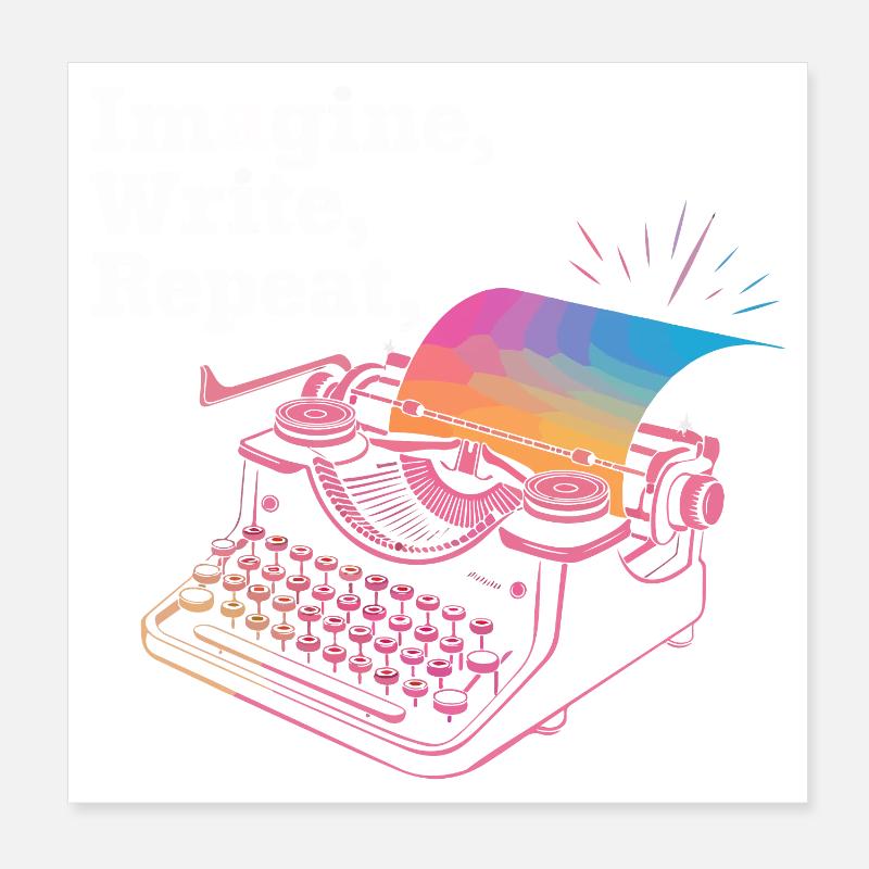 Imaginer, écrire, répéter Poster 20 x 20 cm
