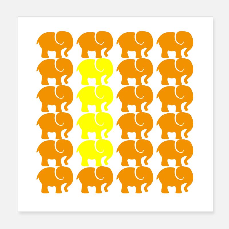 ÉLÉPHANT Poster 20 x 20 cm